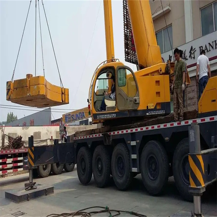 雨湖当地吊车出租|机器吊装|75吨|工厂搬迁服务